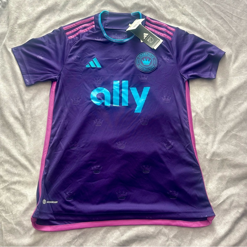Adidas 2023 Charlotte FC Purple Crown Jewel Kit Jersey Women’s Size Medium